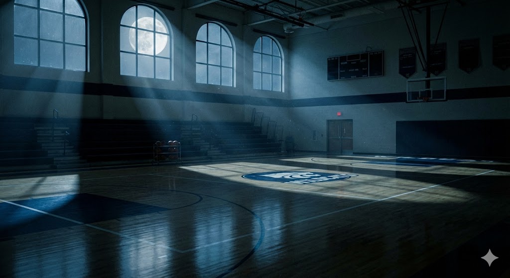 Dark Basketball Court